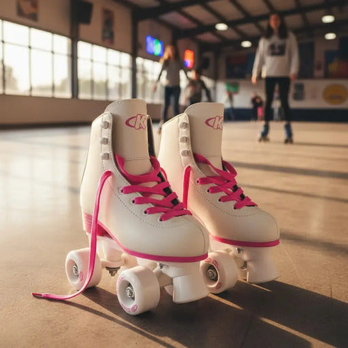 Patin Artistico Bota Dura Knex 4 Ruedas + Color Rosa Chicle 30 25.0 Mm Mm Rosa Chicle