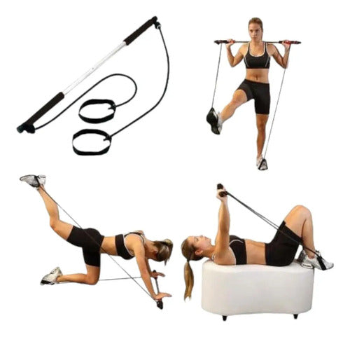Baston Barra Palo Entrenamiento Fitness Elastico Livepro