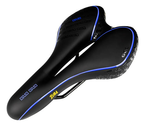 Asiento Bicicleta Mtb Comodo Az-066 Zuba Bike Azul 28 Cm 16 Cm