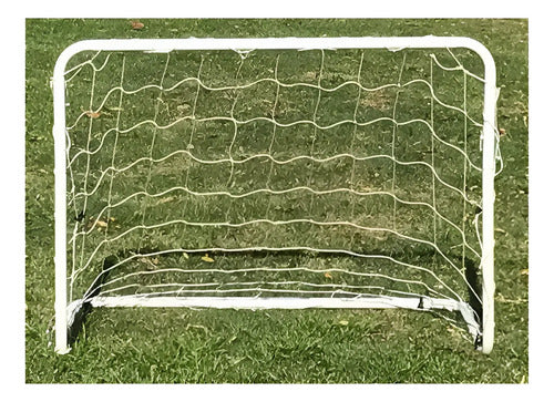 Arco De Fútbol Metálico 120x80 Cm Juego 2 Unid Resistente Blanco