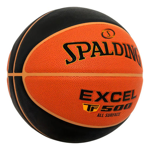 Pelota Basketball Spalding Tf500 N°7 Cuero Color Naranja