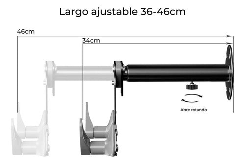 Soporte Ajustable Bicicletas +18 Pulgadas - Zuba Negro