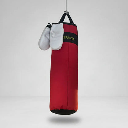 Kit Boxeo Niño Saco De Boxeo + Guantes Kid Lona 70cm