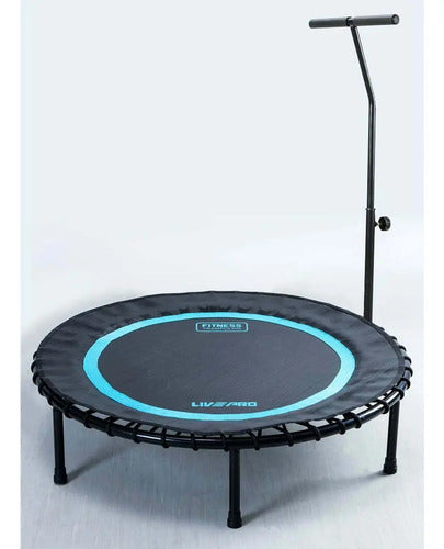 Trampolín Livepro Con Manija - Entrenamiento Y Bajo Impacto Negro