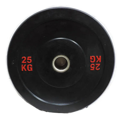 Disco Olimpico Bumpèr Engomado Hierro 25 Kg Negro