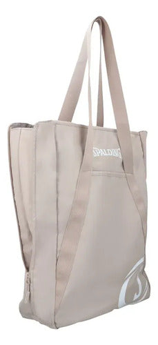 Bolso Cartera Tote Spalding Con Asas Beige 46x33x13cm Beige Lisa