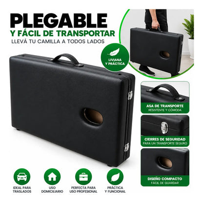 Camilla Para Masajes Plegable Negro