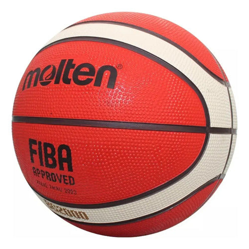 Pelota Basketball Basket N°7 Goma Oficial Molten Naranja