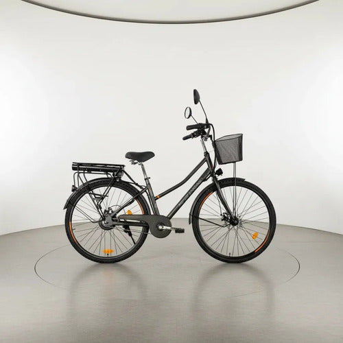 Bici Eléctrica Hiper Engine Metropolis Urbana Rodado 28 Gris Oscuro M