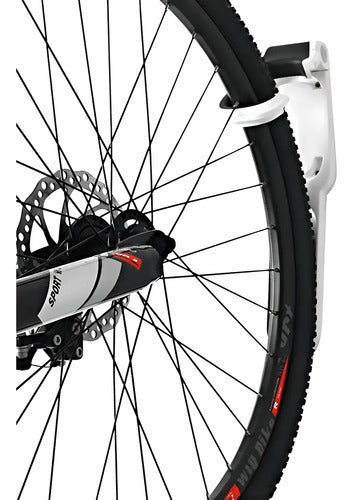 Soporte Vertical Para Bici Pared De Diseño - Zuba Color Blanco