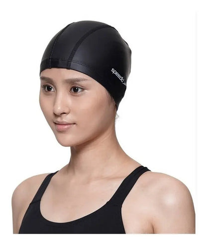 Gorro De Natacion Speedo Pace Textil Impermeable Piscina Color Negro