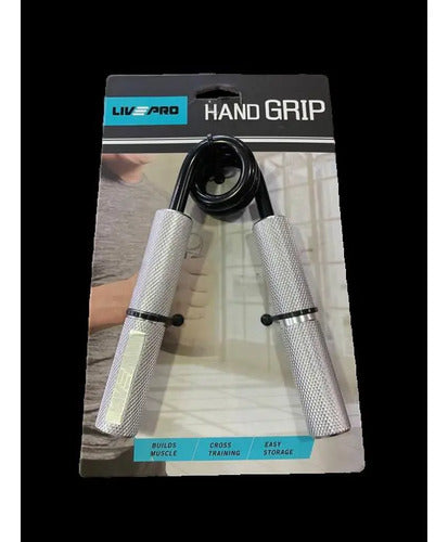 Hand Grip Ejercitador De Mano Y Antebrazo 200lb - Livepro Color Plateado