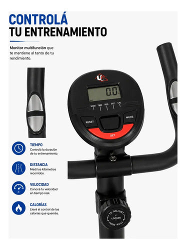 Bicicleta Ergométrica Pro Fitness Cardio Resistencia Negro Negro