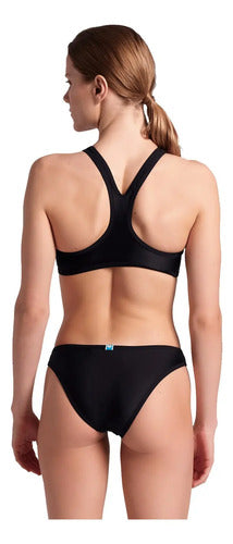Bikini Traje De Baño Dama Asphalt Natación - Arena Negro Lisa Xl