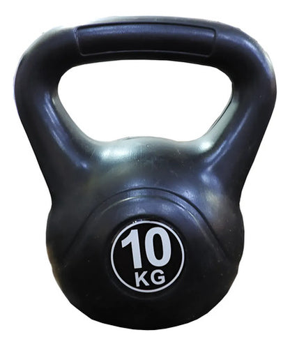 Pesa Rusa 10 Kg Kettlebell Recubierta Negro