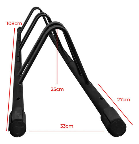 Kit Estacionamiento Rueda 3 Bicicletas Individual - Zuba Negro