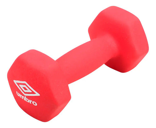 Mancuerna Hexagonal 2kg - Recubierta En Neopreno Umbro Rojo