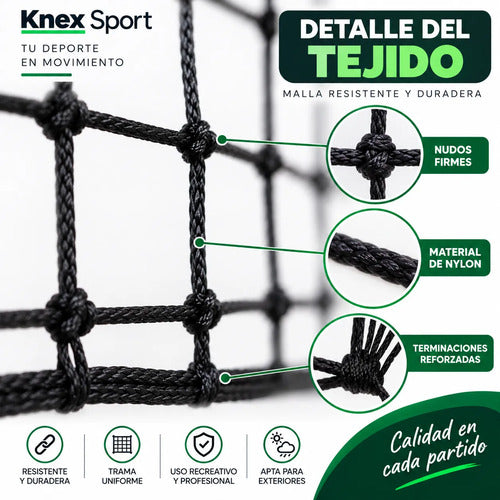 Red Volley Economica S/banda 9.5* 1mts Negro