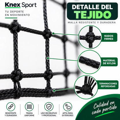 Red Volley Economica S/banda 9.5* 1mts Negro