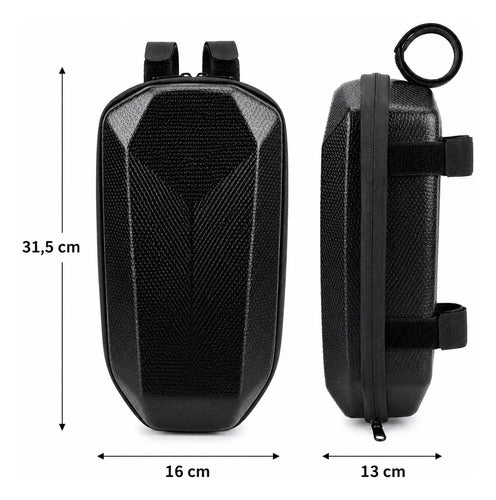 Bolso Rígido Impermeable Para Monopatín Eléctrico Capacidad Negro