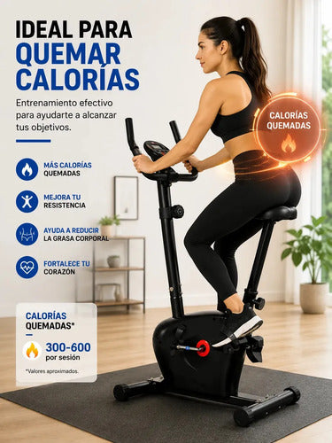 Bicicleta Ergométrica Pro Fitness Cardio Resistencia Negro Negro