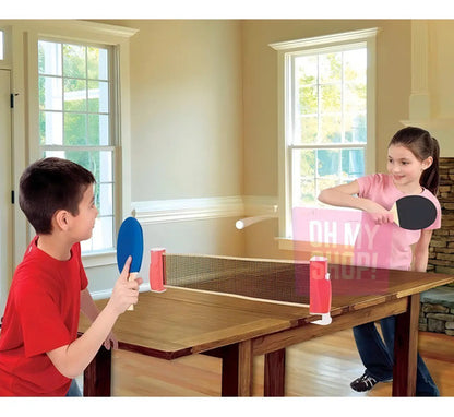 Kit Ping Pong Portatil 2 Paletas + Pelotas + Red Retráctil