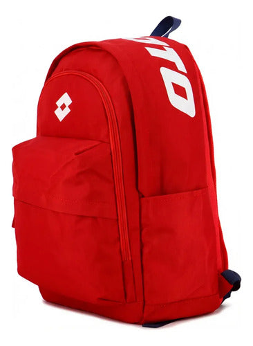 Mochila Lotto Urbana Y Escolar Roja Mmsports Rojo Liso