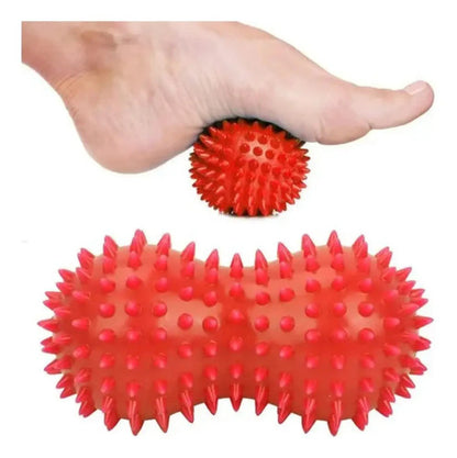 Pelota Ejercitadora Mani Con Pinchos De 17cm - K'nex Rojo
