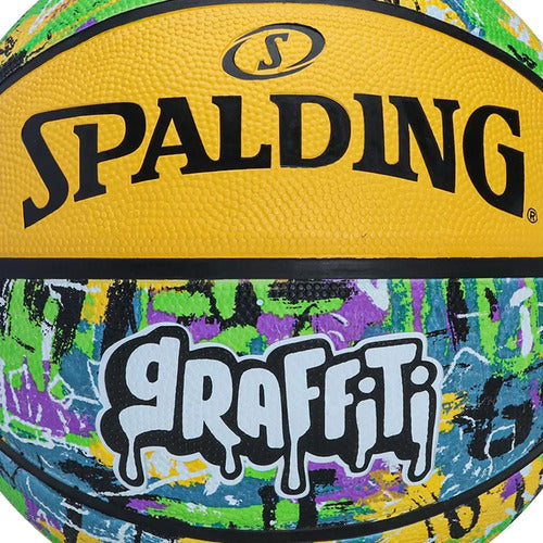 Pelota Basket Spalding Graffiti Tam 7 Verde/amarillo Mmsport Amarillo