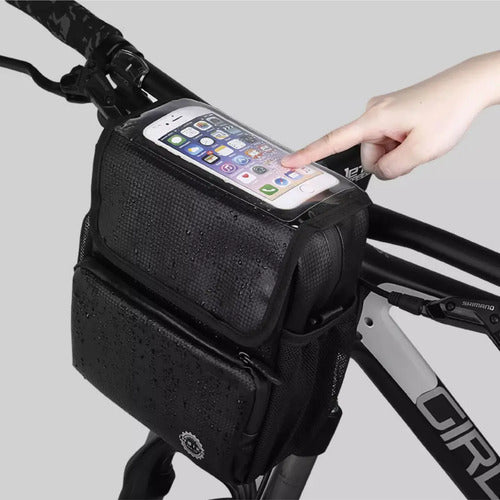 Bolso Bicicleta Impermeable Pantalla Tactil Delantero-inbike Negro
