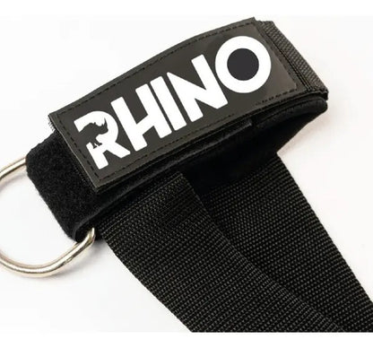 Tobillera Para Polea Maquina Crossover Agarre Pie Rhino Negro