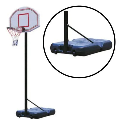 Tablero De Basquet Con Pie Altura 3.05m - Mmsports