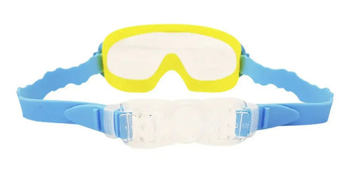 Antiparras Junior Mascara Natacion Hydro Infantil Mask 21 Color Celeste Amarilo