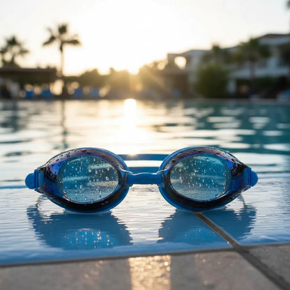 Lentes Natacion Arena Uv Zoom X-fit Mirror Espejado Azul Azul