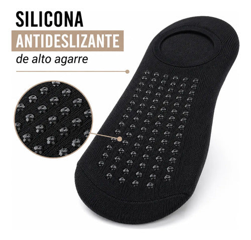 Pack X10 Medias Soquete Antideslizantes Para Yoga Pilates Surtido Liso Unico