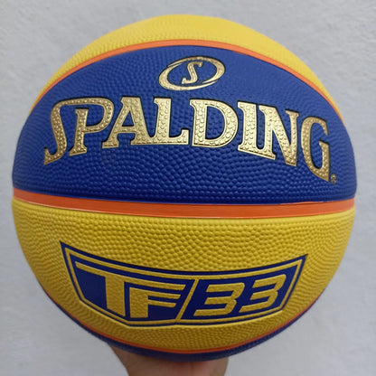 Pelota De Básquet Spalding Tf 33 (3x3) Azul Y Amarillo