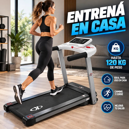 Caminador Eléctrico 3,0 Hp Fitness 12km/h Blanco