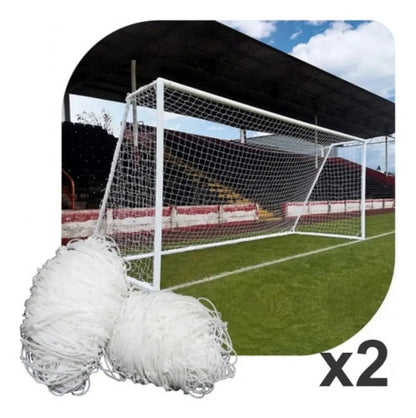 Red De Futbol 11 6mm Nylon 7.5x2.5x0.6m Uv Gismar Blanco