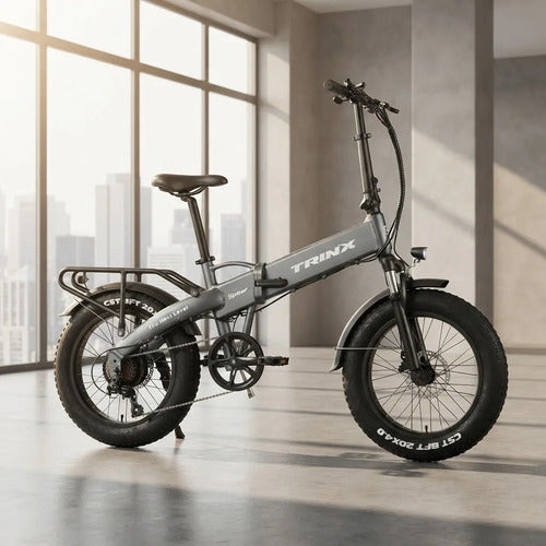 Bicicleta Trinx E-fat Spear Electrica 7 Velocidades Rod 20 Verde Mate 20