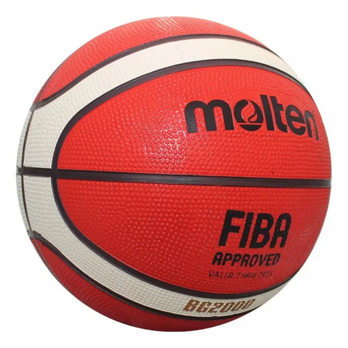 Pelota Basketball Basket N°7 Goma Oficial Molten Naranja
