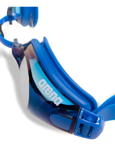 Antiparras De Natación Espejado Arena Zoom X-fit Mirror 113 Para Sin Género Color Violeta Azul