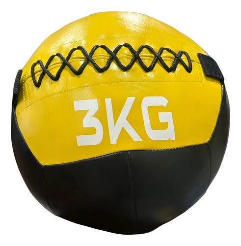 Wall Ball 3 Kg Pelota De Entrenamiento Funcional Amarillo