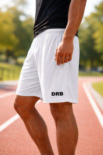Short Drb Deportivo Fútbol Tela Sintética\ Blanco Liso S