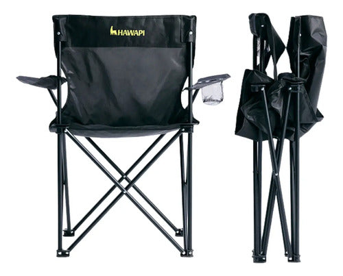Silla Plegable De Camping Hawapi Kaypi Con Bolsa Portátil Negro