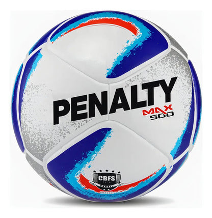 Balón De Fútbol Sala Penalty Max 500 Term Ix, Color Blanco/azul/rojo
