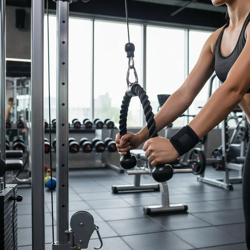 Cuerda Polea Para Triceps Doble Entrenamiento Pesas