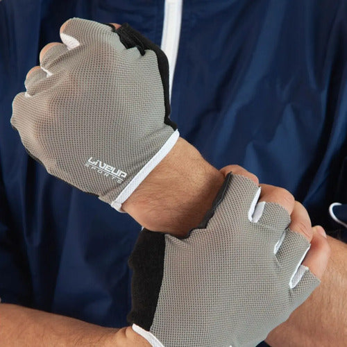 Guantes Entrenamiento Pesas Musculacion Gym Livepro Gris Lisa L