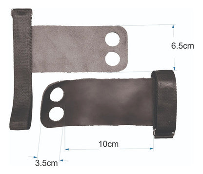 Calleras Straps De Cuero Para Barra - Rhino Unico Negro