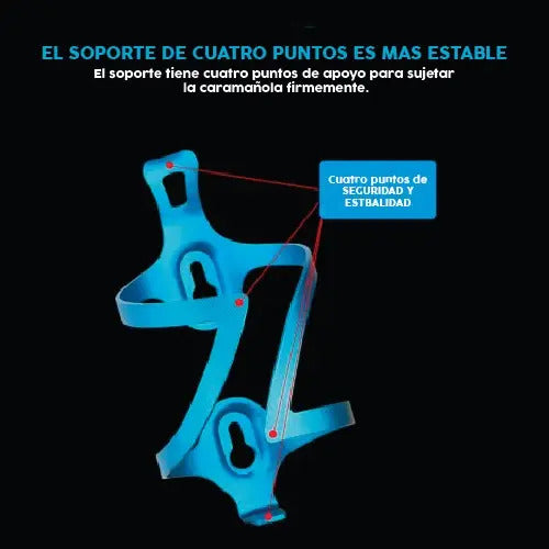 Porta Caramañola Bicicleta Ciclismo Aluminio Zuba Celeste