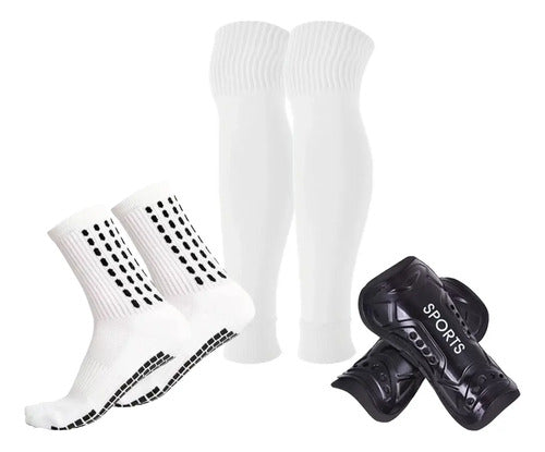 Combo Medias Antideslizantes + Medias Sin Pie + Canillera Unico (38 Al 44)